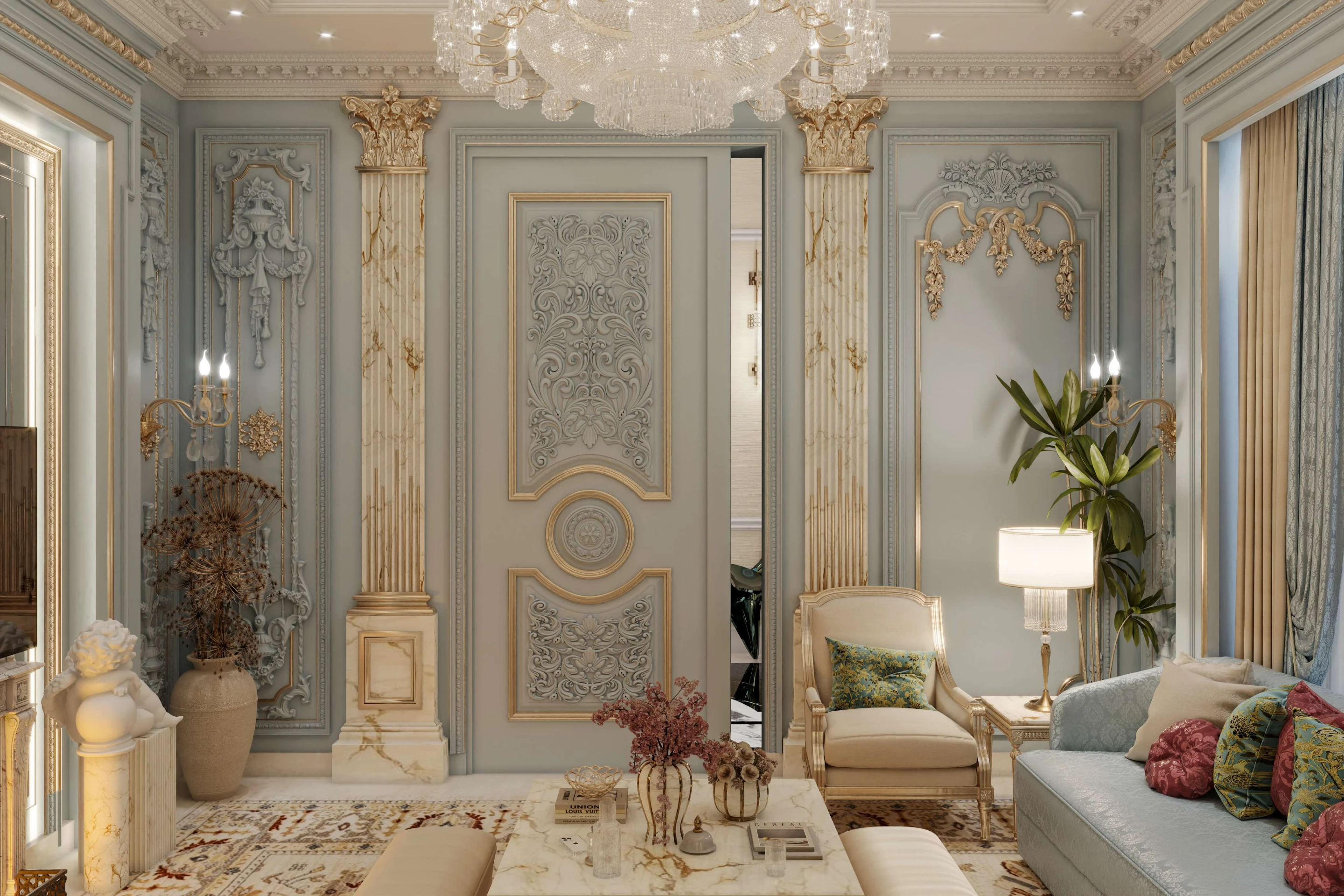 Royal blue Sitting room - 2