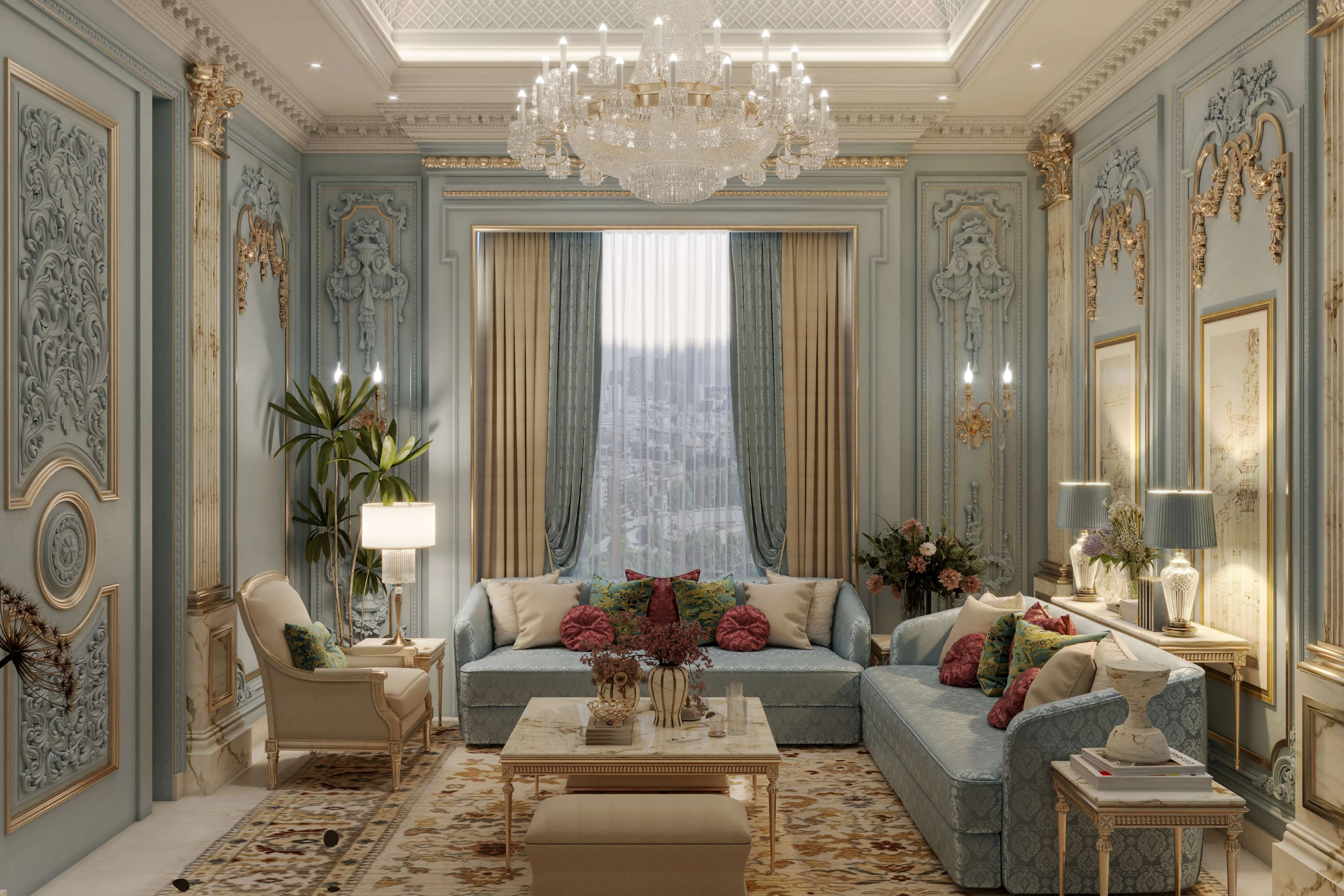 Royal blue Sitting room - 3