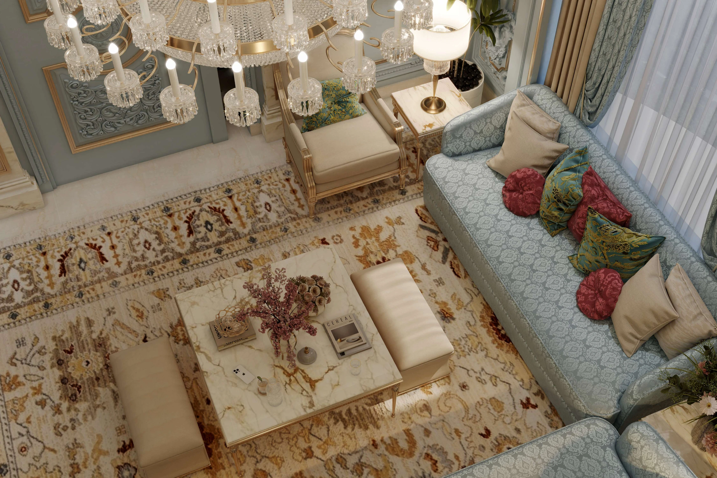 Royal blue Sitting room - 4