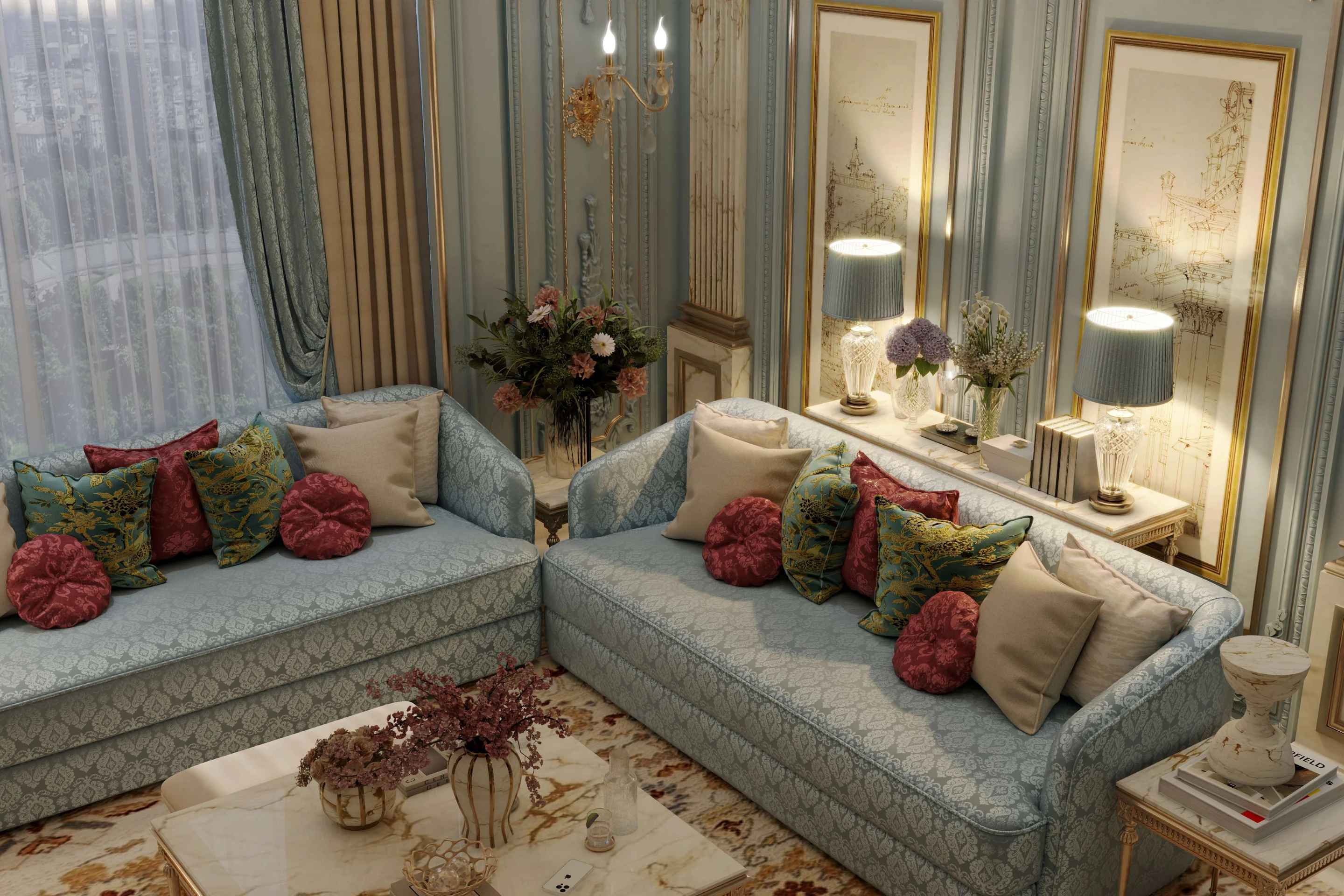 Royal blue Sitting room - 6