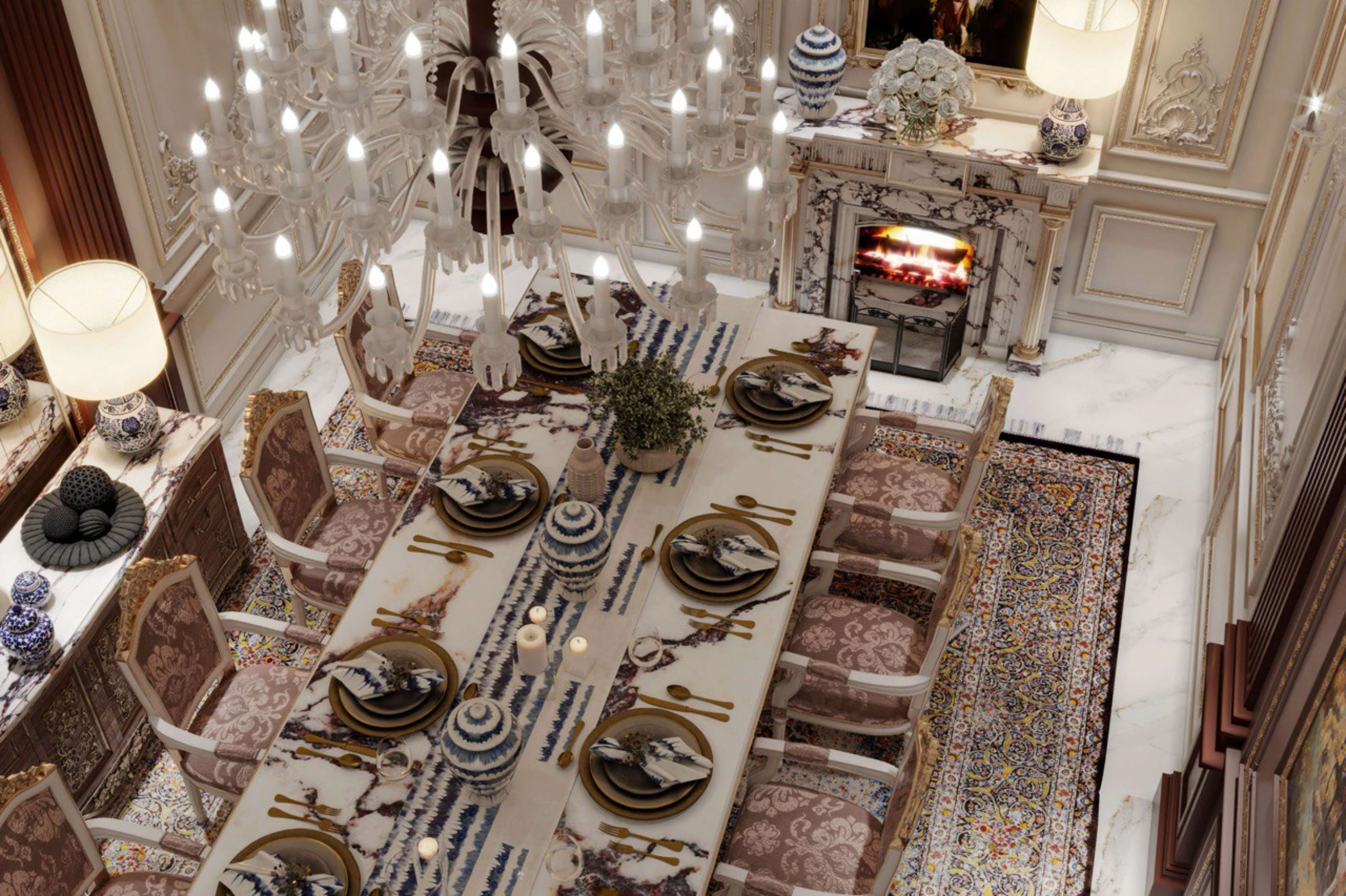 Luxurious Dining Room - full